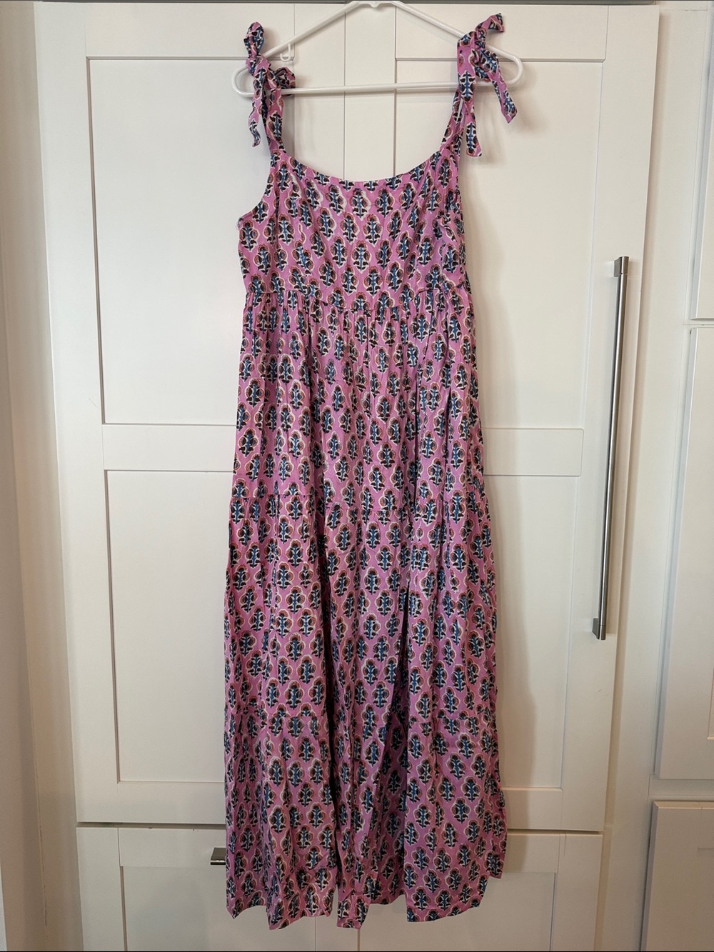 Emerson Fry Pink Floral Tie-Shoulder Maxi Dress
